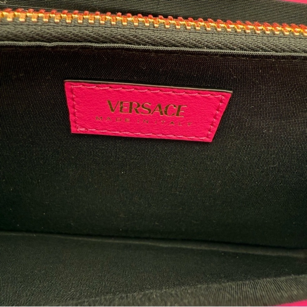 Versace Medusa Quilted Tweed Wallet/Crossbody with Lambskin Leather Interior NWT - Picture 8 of 12